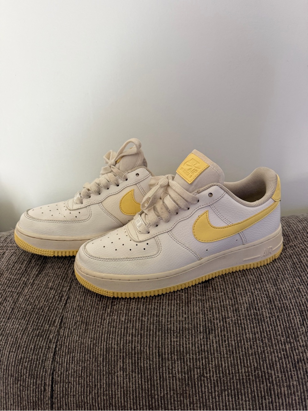 Nike women  Sneakers — Cream with Yellow Swoosh